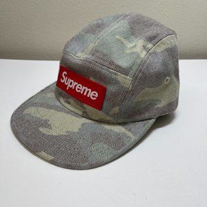 Supreme Camo Camp Cap Hat Washed Out Woodland